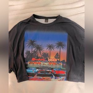 Shein retro crop top